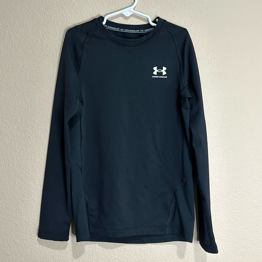 UNDER ARMOUR Youth Fitted Coldgear Baselayer Top, Size YMD (Youth Medium), EUC